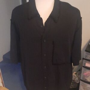 Zara Black Casual Button Down Shirt